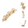 Unique Bargains Grace Flower Hair Clips Gold Tone 1 Pc - 3 of 4