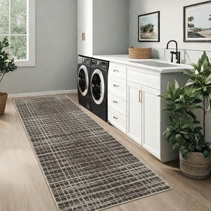 Washable Area Rugs for Living Room, Non-Slip Non-Shedding Modern Abstract Floor Cover - 1 of 4