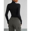 Coolmee Women's Turtleneck Long Sleeve Shirts Slim Fit Fashion Basic Tops Fall Winter Clothes - 4 of 4