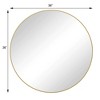 GlasFlength Decorative Wall Mirrors 36 Inch Bathroom Mirror Modern Wall Decor, Unique Style, for Entryway, Bedroom,Living Room, Washroom, Gold - 2 of 4