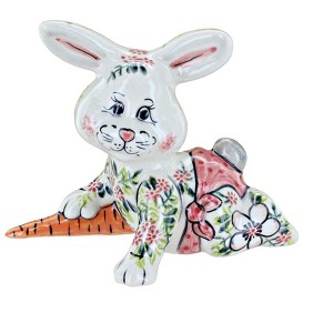 Blue Rose Polish Pottery Vena Baby Bunnies - 1 of 2