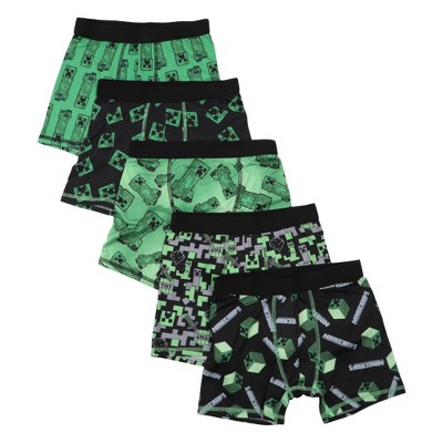 Minecraft Boys Underwear Pack of 2 Creeper Multicolor Size 6 - 14 