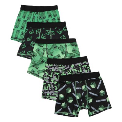 Minecraft Boys Underwear Pack of 2 Creeper Multicolor Size 6 - 14