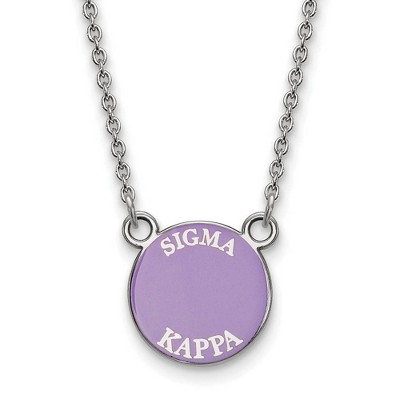 Black Bow Jewelry Sterling Silver Sigma Kappa Greek Life Necklace 18 Inch