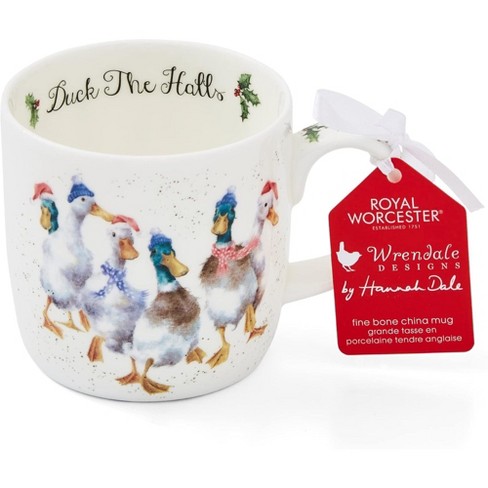 Royal Worcester 14 Oz Duck The Halls Christmas Mug with Duck Design - Fine Bone China Winter Holiday Coffee Mug - image 1 of 4