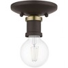 Livex Lighting Lansdale 1 - Light Flush Mount in  Bronze/Antique Brass - 3 of 3