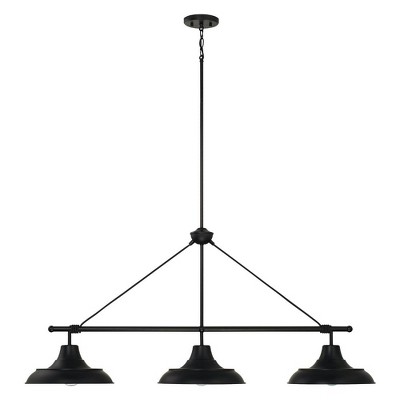 Capital Lighting Jones 3 - Light Island Pendant Light in  Matte Black
