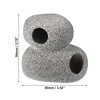 Unique Bargains Ceramic Aquarium Hideaway Rock Cave Fish Tank Decoration Gray 3.54"x2.95"x3.7" - 4 of 4