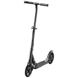 Soozier Foldable Kick Scooter for Teens Ages 12 Years and Up, Lightweight Scooters with Big Wheels, Adjustable Handlebars, One-Kick Open Mechanism and Dual Brakes System for Adult Teenage