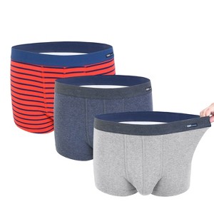 Terra Men's Soft Cotton Stretch Boxer Briefs - Breathable Underwear, Comfort Fit, 3-Pack, Multipack (M-L) - Ideal for Everyday Wear & Active Lifestyle - 1 of 4