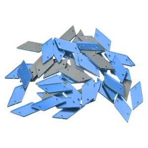 Unique Bargains Flat Back Acrylic Irregular Mirror Beads for Evening Dresses Cloth 50 Pcs - 1 of 4