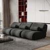 TiramisuBest Black Modular Sofa,Adjustable Headrests,Chenille Sectional,Hidden Legs,Reclining Backrest for Living Room/Bedroom - 2 of 4