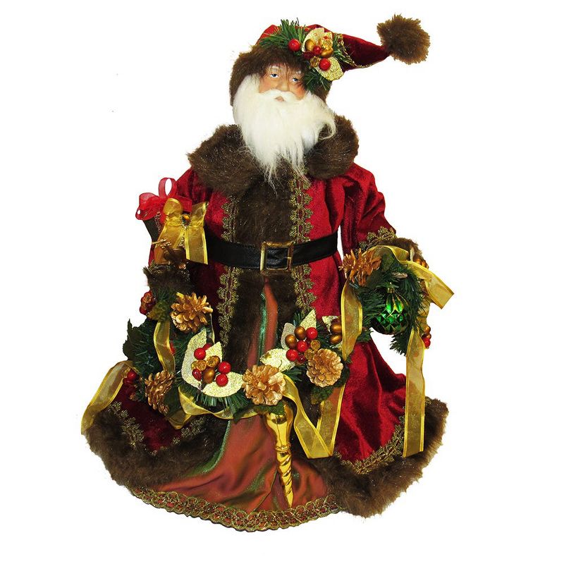 Kurt Adler 23" Fabric Decorated Santa Tablepiece, 1 of 8
