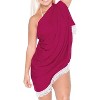 LA LEELA Women's Beachwear Summer Beach Bikini Wraps Swimwear Swim Cover Up Wrap Skirt Swimsuit Sarong Coverups for Women One Size Pink,Solid - 2 of 4