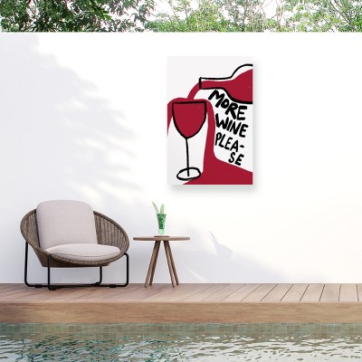 Trademark Fine Art - Athene Fritsch  More Wine Please Matted Framed Art