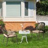 VisioGear Patio End Tables, Outdoor Square Table, End Table Side Table for Paio Backyard Pool, Outdoor Bar Table, White, 53.5"*53.5"*53" - 4 of 4