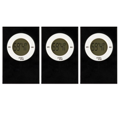 Teacher Created Resources® Magnetic Digital Timer, Black, Pack of 3