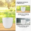 Rosemead Home & Garden Concrete Outdoor Planter Pot Chalk White 20.87"x20.87"x20.05" - 4 of 4