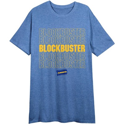 Blockbuster Title and Logo Women’s Royal Blue Heather Graphic Tee