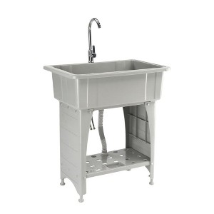 Karl Home 30 in. Utility Sink Washing Room Sink Laundry Tub with Faucet - 1 of 4