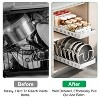NewHome"Pull-Out Pots and Pans Organizer with 8 Adjustable Dividers, Rustproof Carbon Steel, Sliding Rack"Black&White - 2 of 4