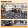 Boho Marble Rugs Washable Area Rug Geometric Distresses Farmhouse Accent Rugs Ultra-Thin Throw Rugs Floor Carpet for Living Room - 3 of 4