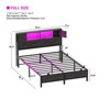Aheaplus Storage Platform Bed Frame with Charge Station and LED Light - 4 of 4