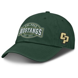 NCAA Cal Poly Mustangs Unstructured Baseball Hat: Cotton, Pull-On Closure, One Size - 1 of 4