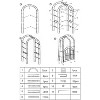 8 Ft Garden Arch Arbor Trellis, Metal Outdoor Steel Arbor with Stakes for Lawn, Party, Wide Sturdy Durable Garden Arch for Climbing Plants - 4 of 4