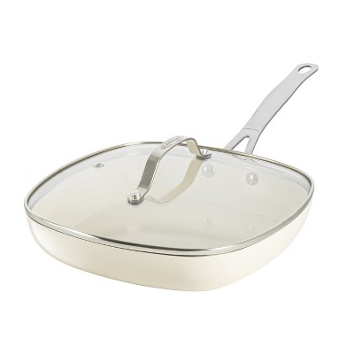 Cream 12-Piece Nonstick Aluminum and Stainless Steel Cookware Set