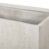 Syemin Planter, Floor Standing Rectangular Planter, Modern Design Outdoor Planter for Garden, Patio Door, White, 31.25"*15.75"*16" - 4 of 4