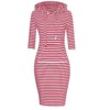 Coolmee Women's Casual Pocket Slim Pullover Maxi Hoodie Dress - 2 of 4