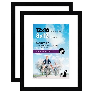 Americanflat Picture Frame with tempered shatter-resistant glass - Available in a variety of sizes and styles - 1 of 4