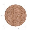 Terra Cotta And Copper Floral Washable Indoor Outdoor Area Rug - 3 of 4