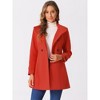 INSPIRE CHIC Women's Stand Collar Double Breasted Slant Pockets Trendy Outwear Winter Coat - 3 of 4