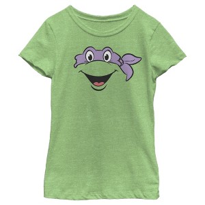 Girl's Teenage Mutant Ninja Turtles Donatello Face T-Shirt - 1 of 4