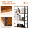 NicBex 5-Tier Bookshelf,Tall Metal Frame Storage Shelf with Waterproof Panels,Anti-Tip Kit,Storage Rack for Living Room & Office,Space-Saving - 4 of 4