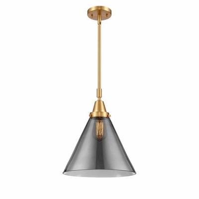 Cone - 1 Light Stem Hung Mini Pendant In Industrial Style-17.13 Inches Tall and 12 Inches Wide