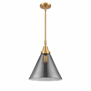 Cone - 1 Light Stem Hung Mini Pendant In Industrial Style-17.13 Inches Tall and 12 Inches Wide - 1 of 1