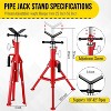COZONY V-Head Pipe Jack Stand, 2500LB Capacity, Adjustable Height 28"-52", Steel with Folding Legs, Portable Tripod for Welding & Pipe Threading - 2 of 4