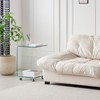 MAYEERTY C-shaped Clear Glass Side & End Table, Tempered Glass End Table Small Table - 3 of 4