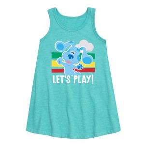 Girls' - Blue's Clues & You! - Let's Play Graphic Sleeveless Aline Dress - 1 of 3