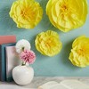 Okuna Outpost 6 Pieces 3D Flower Decor, Yellow Paper Wall Flowers for Baby Shower, Birthday Party - 2 of 4