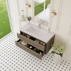 Whisen Floating Wall-Mounted Bathroom Vanity with Resin Sink, Water-Resistant Timber Cabinet and 2 Storage Drawers - 2 of 4