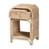bali & pari Magni Modern Bohemian Natural Brown Rattan 1-Drawer Nightstand - 3 of 4