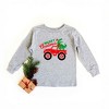 The Juniper Shop Christmas Dino Truck Youth Long Sleeve Tee - 2 of 3