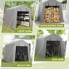 GustoWave Outdoor Portable Storage Shed, Carport Tent for Motorcycle, Bike - 2 of 4