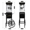 SEVOBAL Popcorn Poppers Theater Style Popcorn Maker with Mobile Cart and Old Maids Drawer for Parties and Events, Black, 20.47"*14.76"*47.44" - 3 of 4