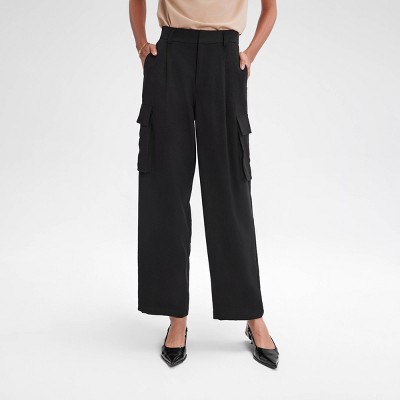 Womens High-Rise Straight Leg Cargo Pants - A New Day