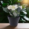 Unique Bargains Artificial Plants Hydrangea Tea Bud Plastic 4.33"x4.33"x7.87" 1 Pcs - 2 of 4